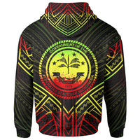 Federated States of Micronesia Zip Hoodie Federated States of Micronesia Seal Reggae Tribal Patterns - Polynesian Pride
