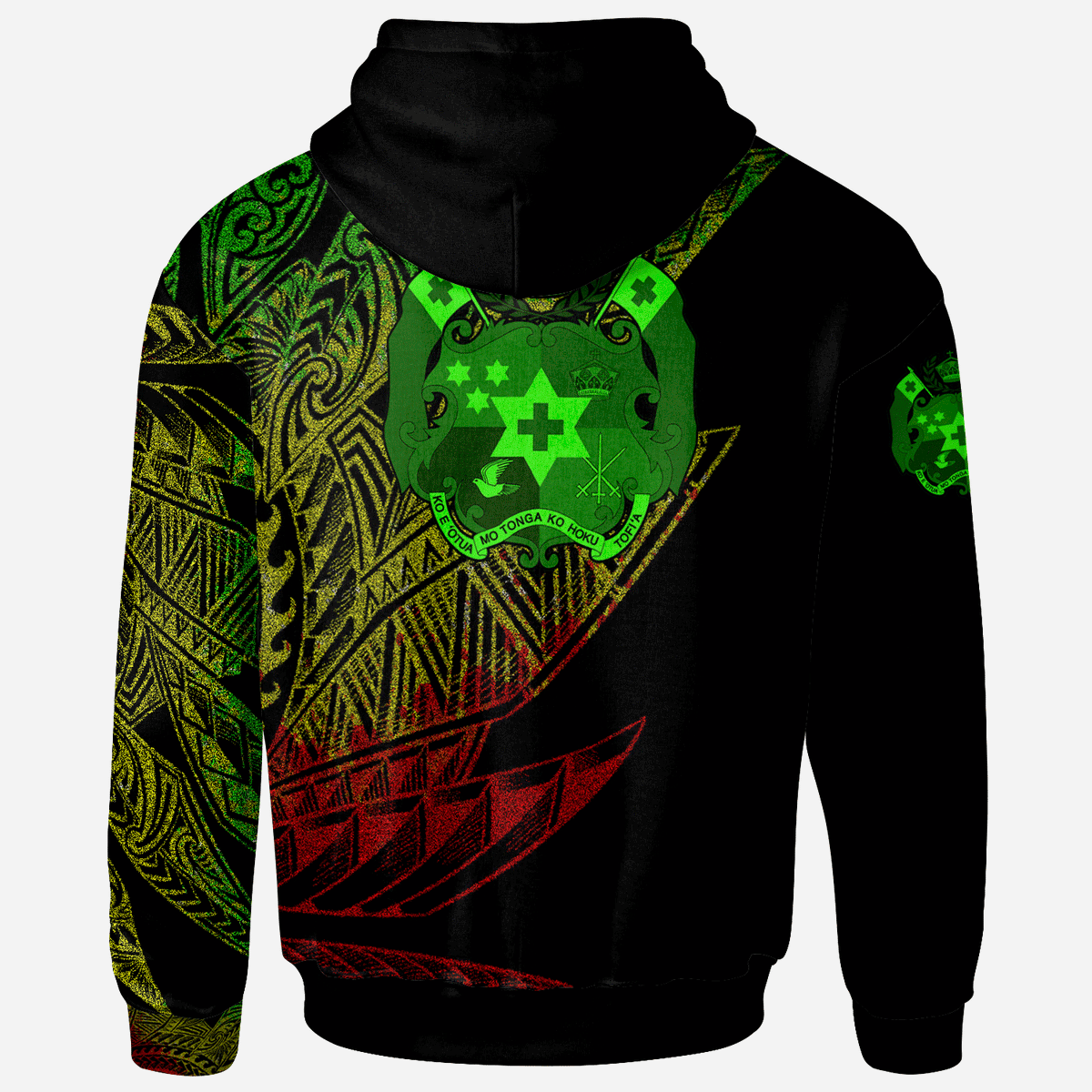 Tonga Zip Hoodie Legends Are Born In Reggae Color - Polynesian Pride