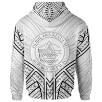 Palau Zip Hoodie Palau Seal Tribal Patterns - Polynesian Pride