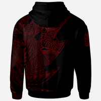 New Caledonia Zip Hoodie Legends Are Born In Red Color - Polynesian Pride