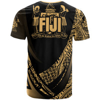 Fiji T Shirt Gold Polynesian Patterns Sport Style - Polynesian Pride