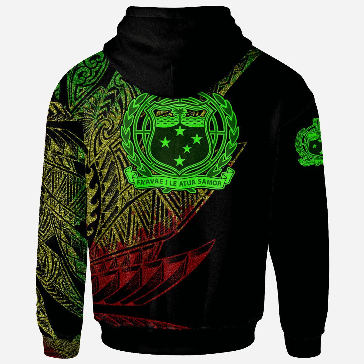 Samoa Zip Hoodie Legends Are Born In Reggae Color - Polynesian Pride