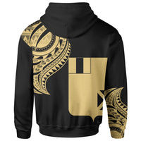 Wallis and Futuna Custom Zip Hoodie Wallis and Futuna Tatau Gold Patterns - Polynesian Pride