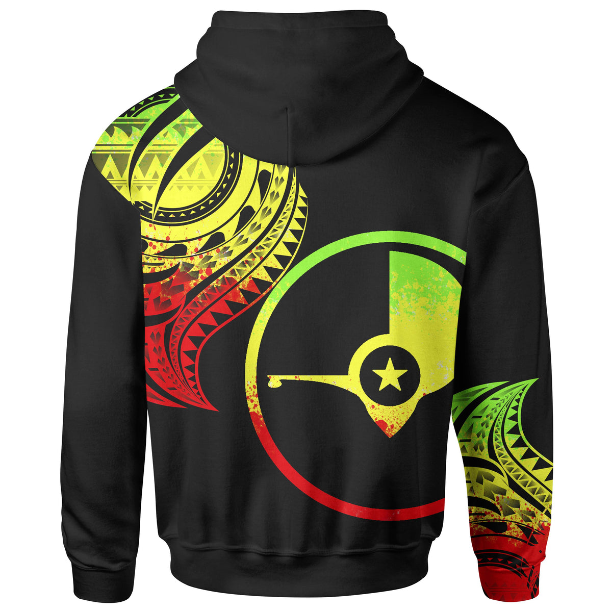 Yap State Zip Hoodie Yap State Tatau Reggae Patterns - Polynesian Pride