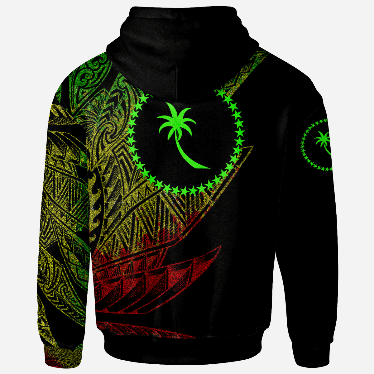 Chuuk State Zip Hoodie Legends Are Born In Reggae Color - Polynesian Pride