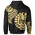 Tahiti Custom Hoodie Tahiti Tatau Gold Patterns - Polynesian Pride