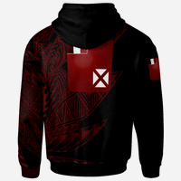 Wallis & Futuna Zip Hoodie Legends Are Born In Red Color - Polynesian Pride