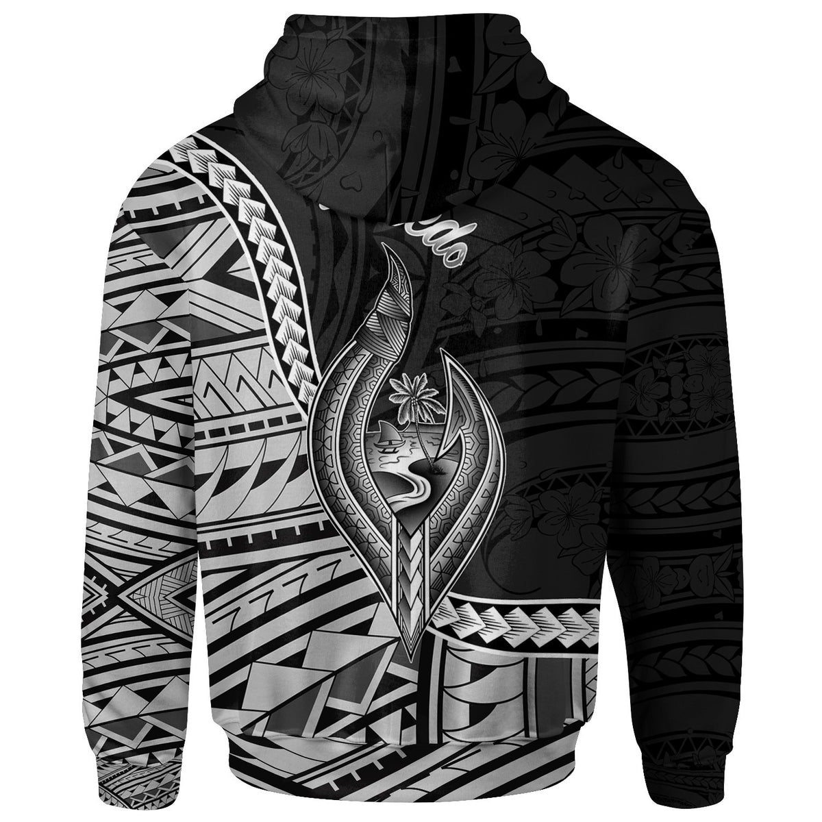 Guam Zip Hoodie Dededo Seal of Guam Polynesian Patterns - Polynesian Pride