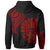 Tahiti Custom Hoodie Tahiti Tatau Red Patterns - Polynesian Pride