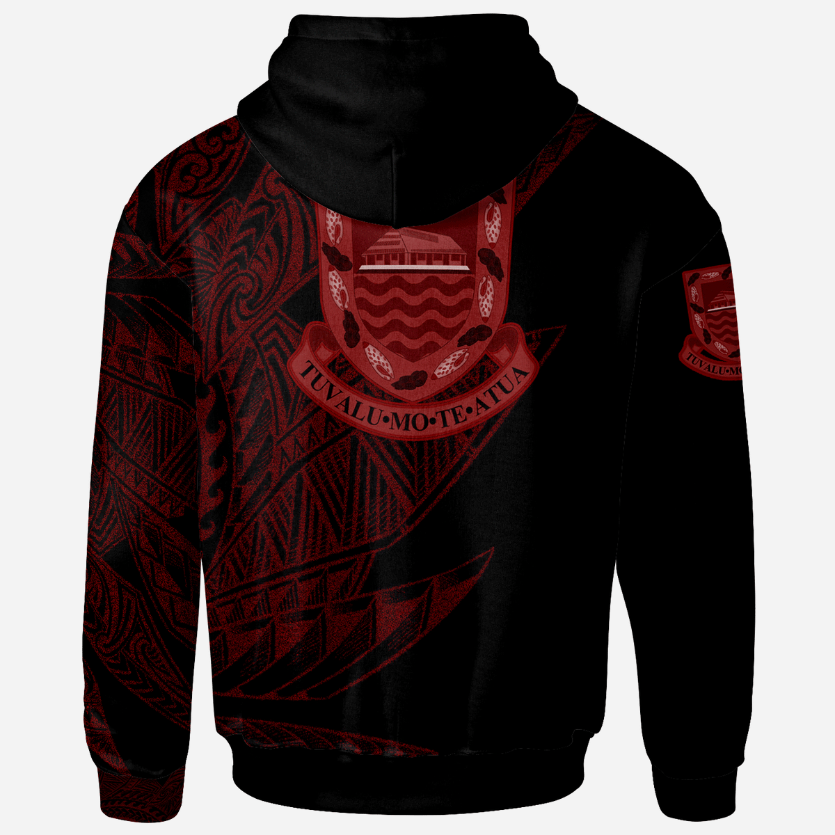 Tuvalu Zip Hoodie Legends Are Born In Red Color - Polynesian Pride