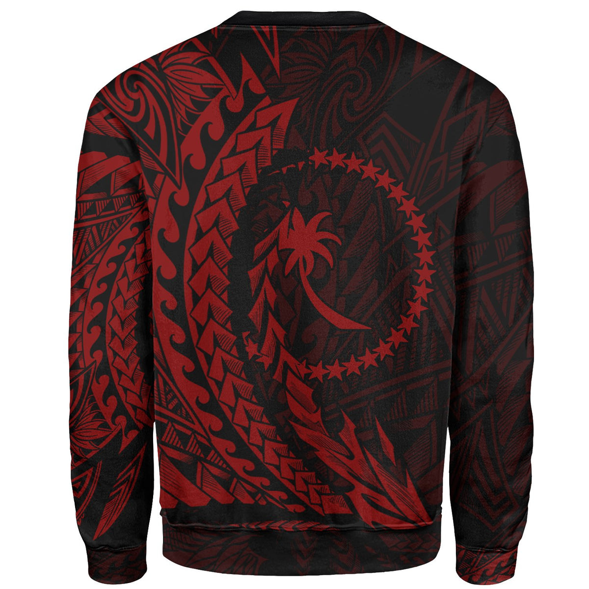 Chuuk Sweatshirt - Wings Style Red Color - Polynesian Pride