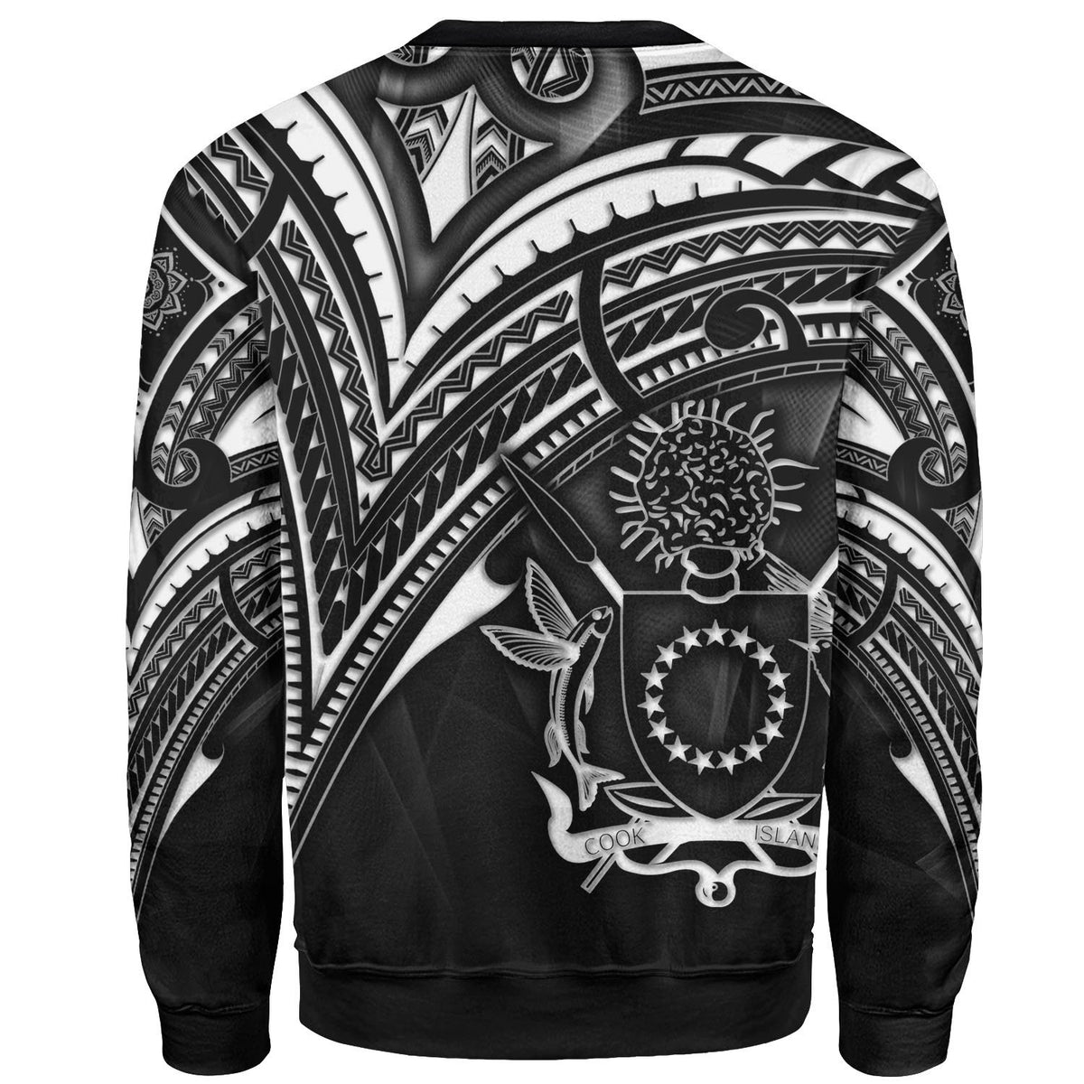 Cook Islands Sweatshirt - Cross Style White Color - Polynesian Pride