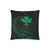 Kanaka Pillow Covers - Green - Frida Style One Size 18"x18"(Twin Sides) Black - Polynesian Pride