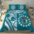 (Custom Personalised) Cook Islands Tatau Bedding Set Symbolize Passion Stars Version Blue LT13 - Polynesian Pride