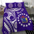 (Custom Personalised) Cook Islands Tatau Bedding Set Symbolize Passion Stars Version Purple LT13 - Polynesian Pride