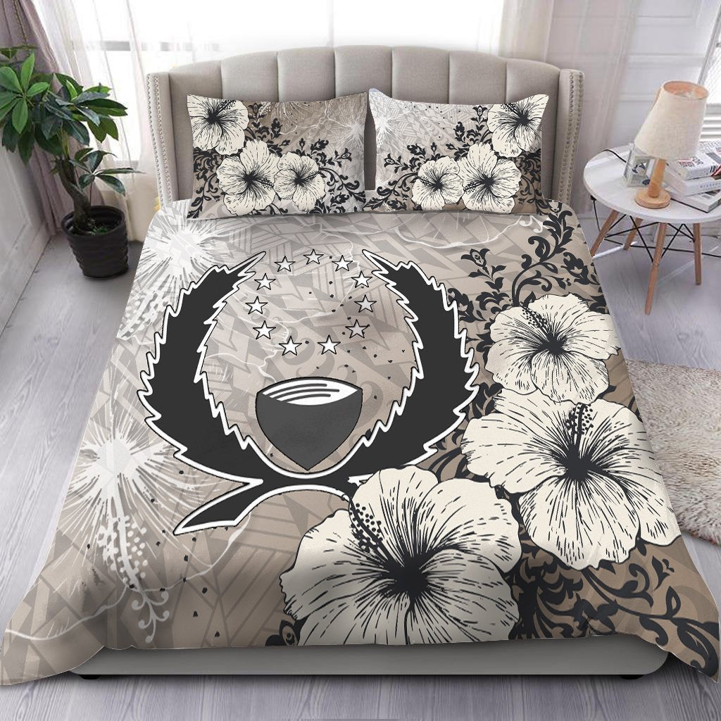 Pohnpei State Bedding Set - Vintage Luxury Floral Style Nude - Polynesian Pride