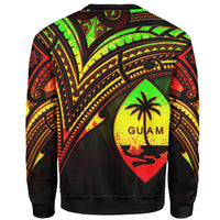 Guam Sweatshirt - Cross Style Reggae Color - Polynesian Pride