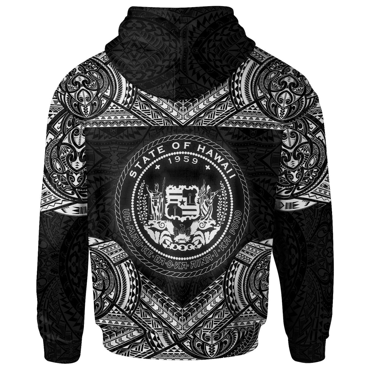 Hawaii Hoodie Meiz Turtle Polynesian Pattern - Polynesian Pride