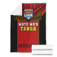 Tonga Rugby Premium Blanket Mate Maa Tonga Pacific Ngatu Black LT14 - Polynesian Pride