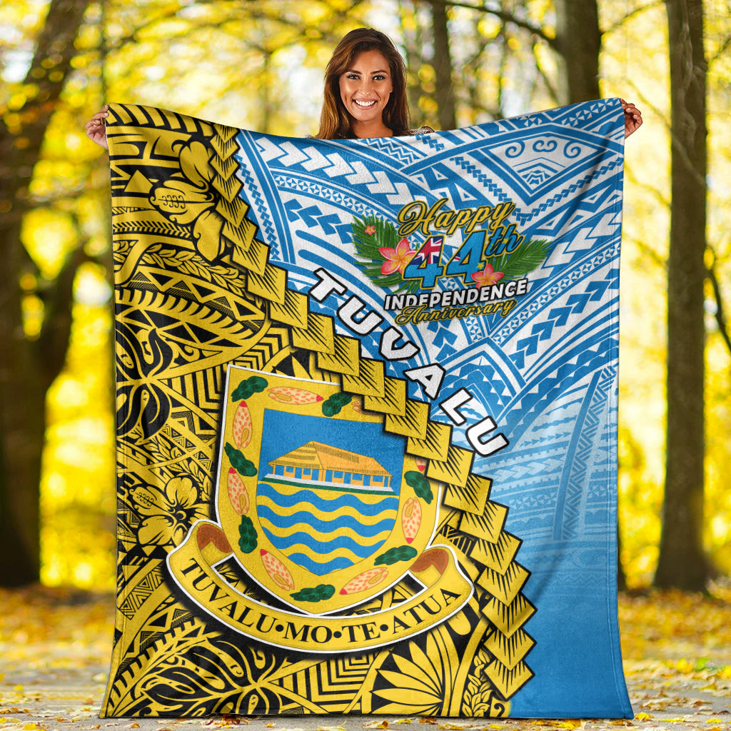Tuvalu 1978 Premium Blanket Happy 44th Independence Anniversary Polynesian Pattern LT14 - Polynesian Pride