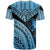 Yap T Shirt Blue Polynesian Necklace and Lauhala - Polynesian Pride