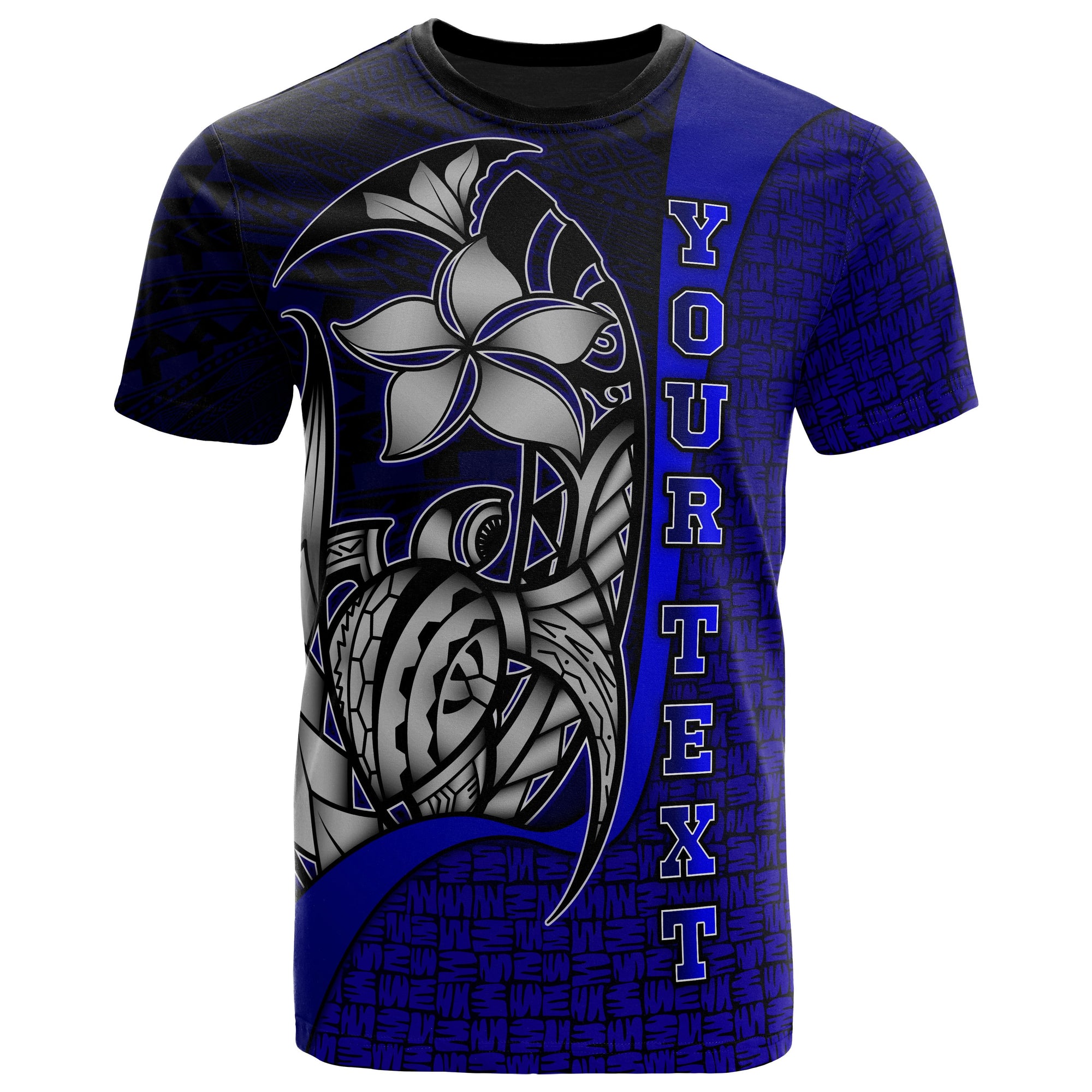 Chuuk Micronesian Custom T Shirt Blue Turtle with Hook Unisex Blue - Polynesian Pride