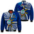 (Custom Personalised) Guam and Philippines Bomber Jacket Guaman Filipinas Together Blue LT14 Unisex Blue - Polynesian Pride