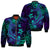 (Custom Personalised) Polynesian Bomber Jacket Purple Paradise Hawaiian Tribal Hammerhead Shark LT14 Unisex Purple - Polynesian Pride