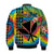 (Custom Personalised) Hawaii Rainbow Tie Dye Bomber Jacket Flowers Polynesian Hawaiian Tribal LT13 - Polynesian Pride