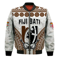 Custom Text and Number Fiji Rugby Bati Bomber Jacket Proud Tapa Pattern LT13 - Polynesian Pride