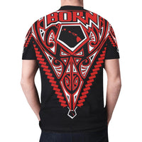 Hawaii T Shirt Hawaii Map Polynesian Tattoo K5 - Polynesian Pride