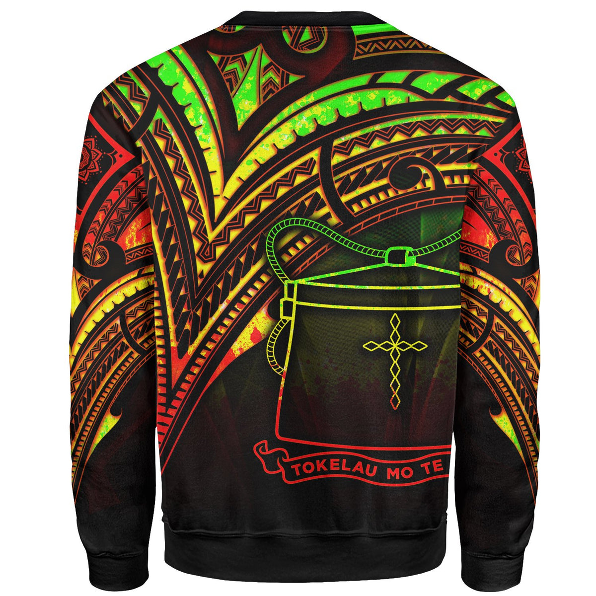 Tokelau Sweatshirt - Cross Style Reggae Color - Polynesian Pride
