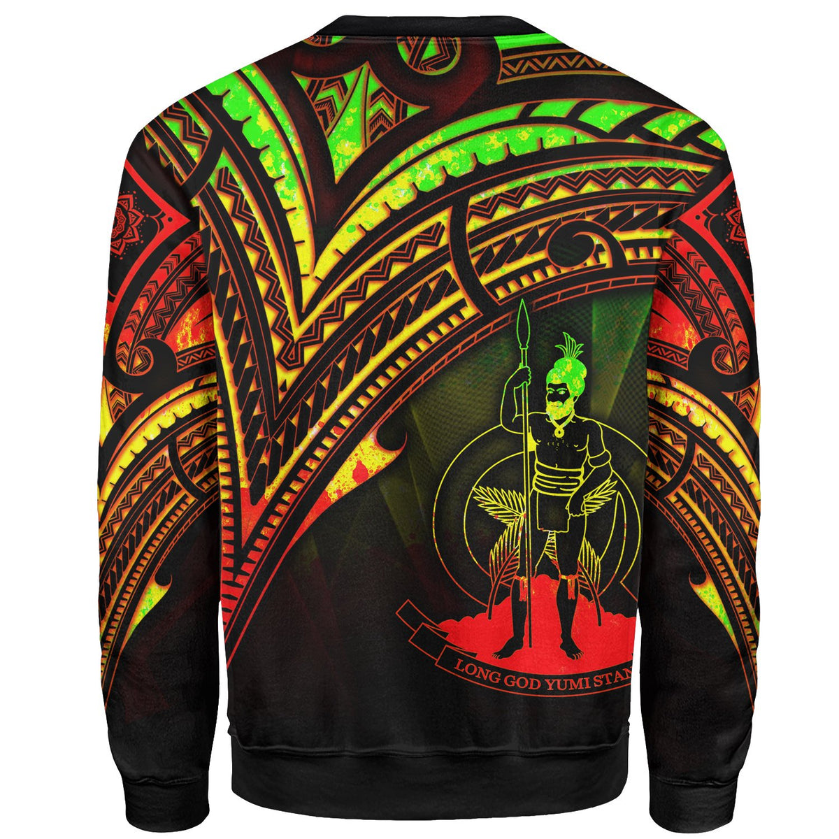 Vanuatu Sweatshirt - Cross Style Reggae Color - Polynesian Pride