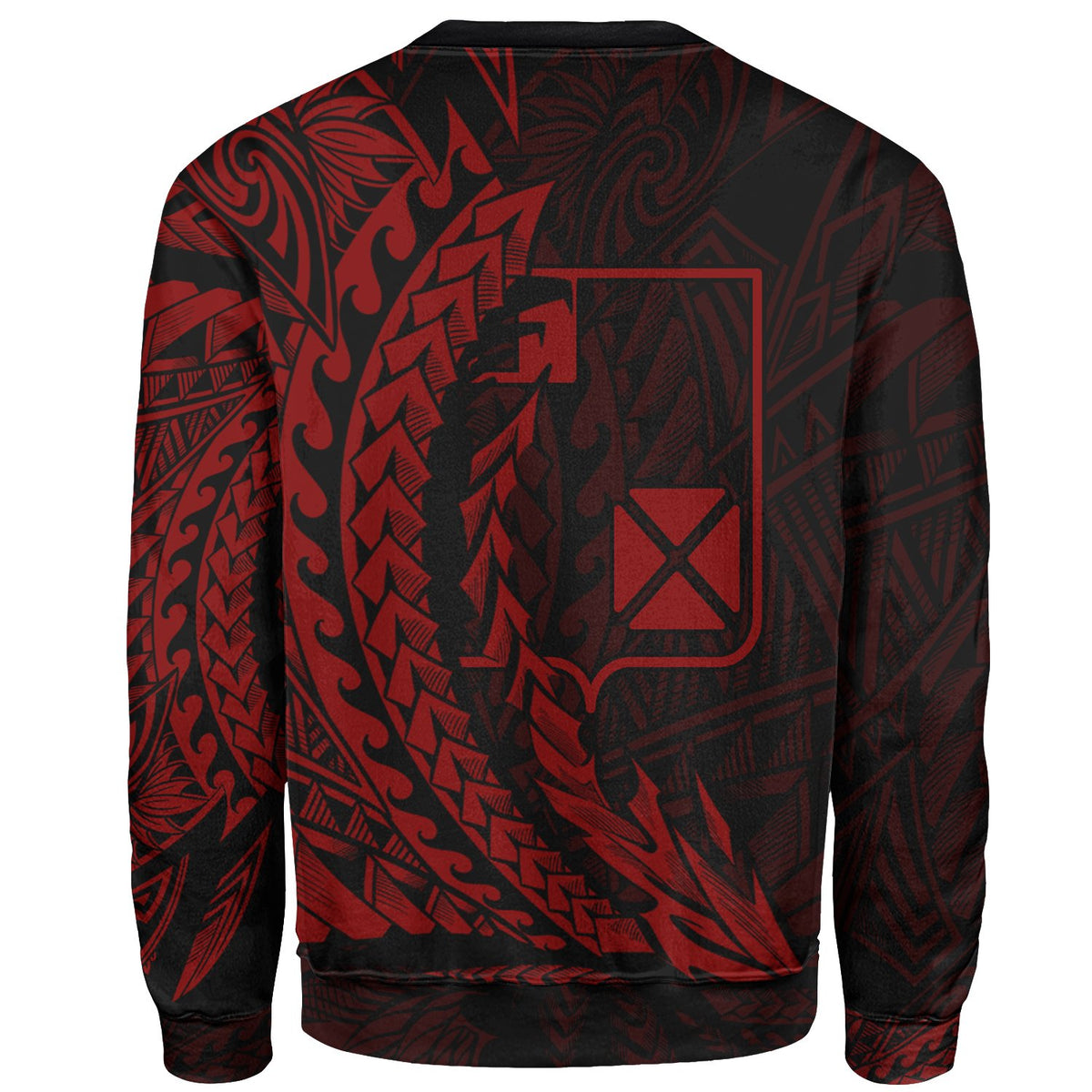 Wallis and Futuna Sweatshirt - Wings Style Red Color - Polynesian Pride
