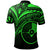 Yap State Polo Shirt Green Color Cross Style - Polynesian Pride