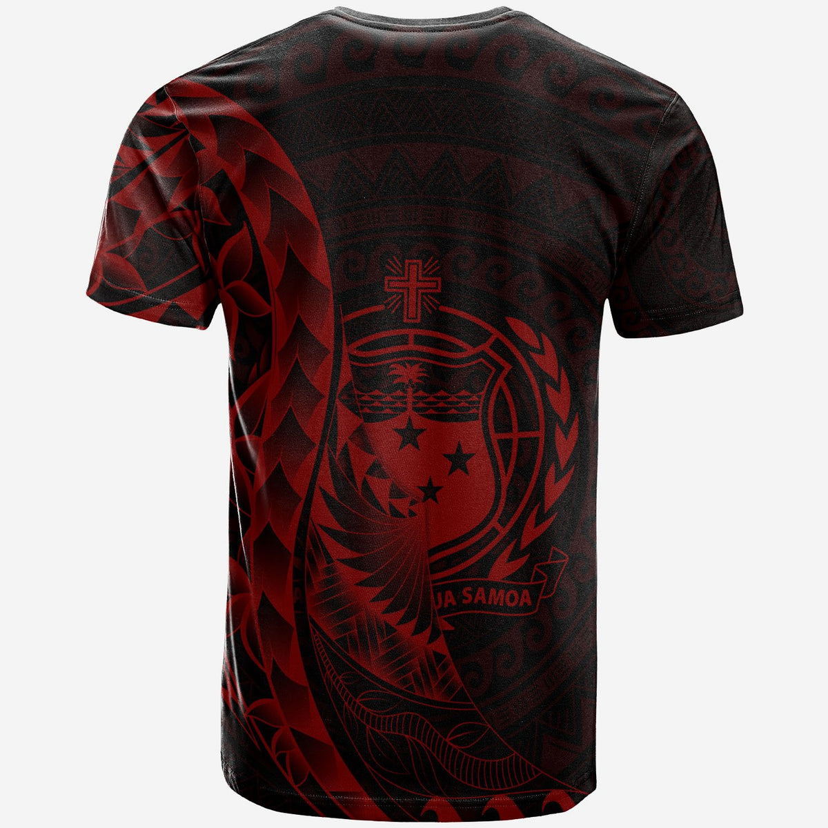 Samoa T Shirt Custom Polynesian Pattern Style Red Color - Polynesian Pride