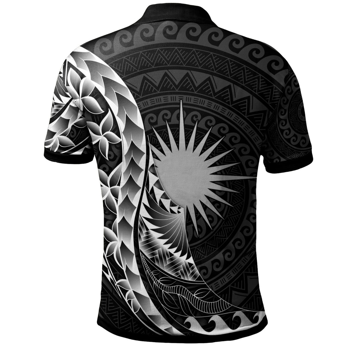 Marshall Islands Polo Shirt Custom Polynesian Pattern Style - Polynesian Pride