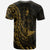 Vanuatu T Shirt Custom Polynesian Pattern Style Gold Color - Polynesian Pride