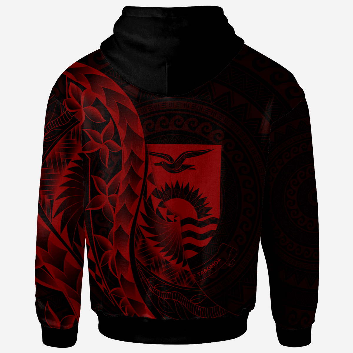 Kiribati Zip Hoodie Polynesian Pattern Style Red Color - Polynesian Pride