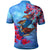 Guam Polo Shirt Koko Bird With Map - Polynesian Pride