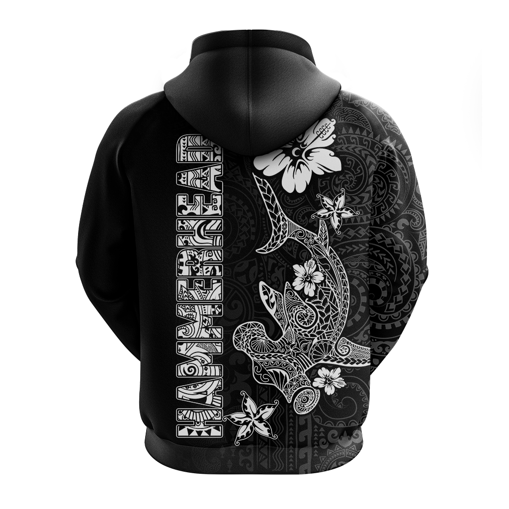 Hawaii Hammerhead Shark Hibiscus Hawaii Pattern Hoodie LT2 - Polynesian Pride