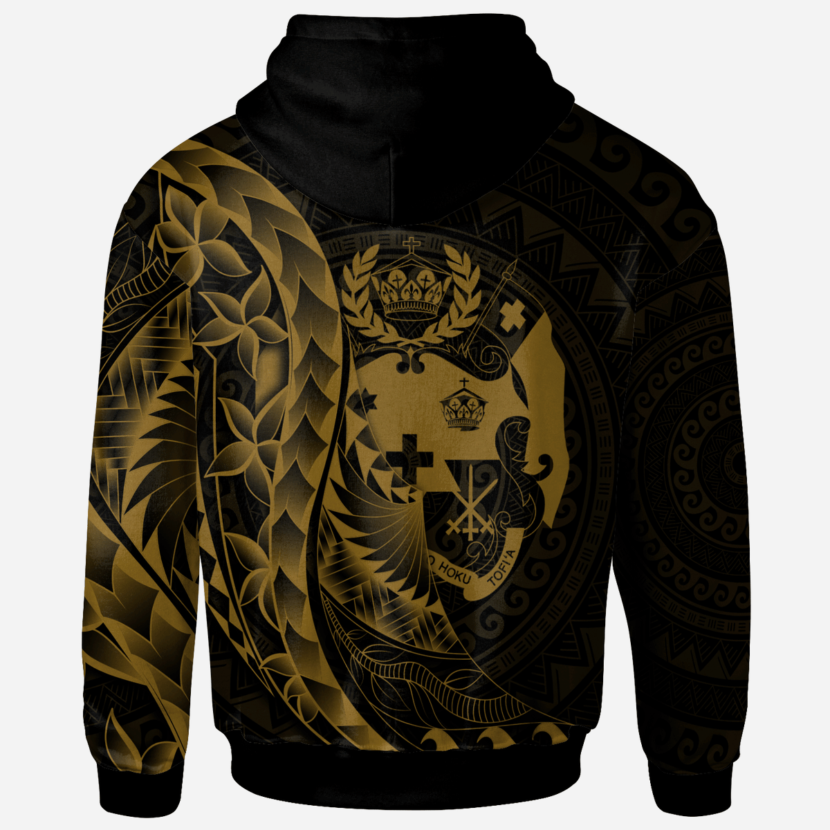 Tonga Hoodie Custom Polynesian Pattern Style Gold Color - Polynesian Pride