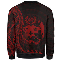 Tonga Sweatshirt - Polynesian Pattern Style Red Color - Polynesian Pride