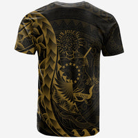 Cook Islands T Shirt Polynesian Pattern Style Gold Color - Polynesian Pride