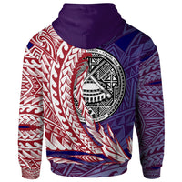American Samoa Zip Hoodie Aua Wings Style - Polynesian Pride