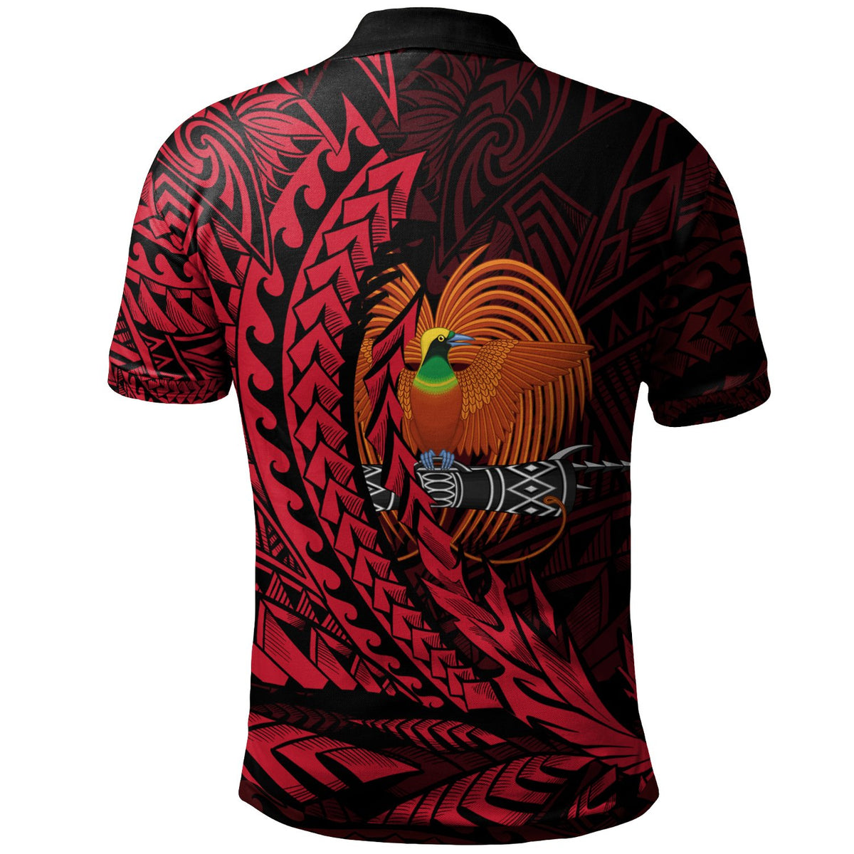 Papua New Guinea Polo Shirt Mendi Wings Style - Polynesian Pride