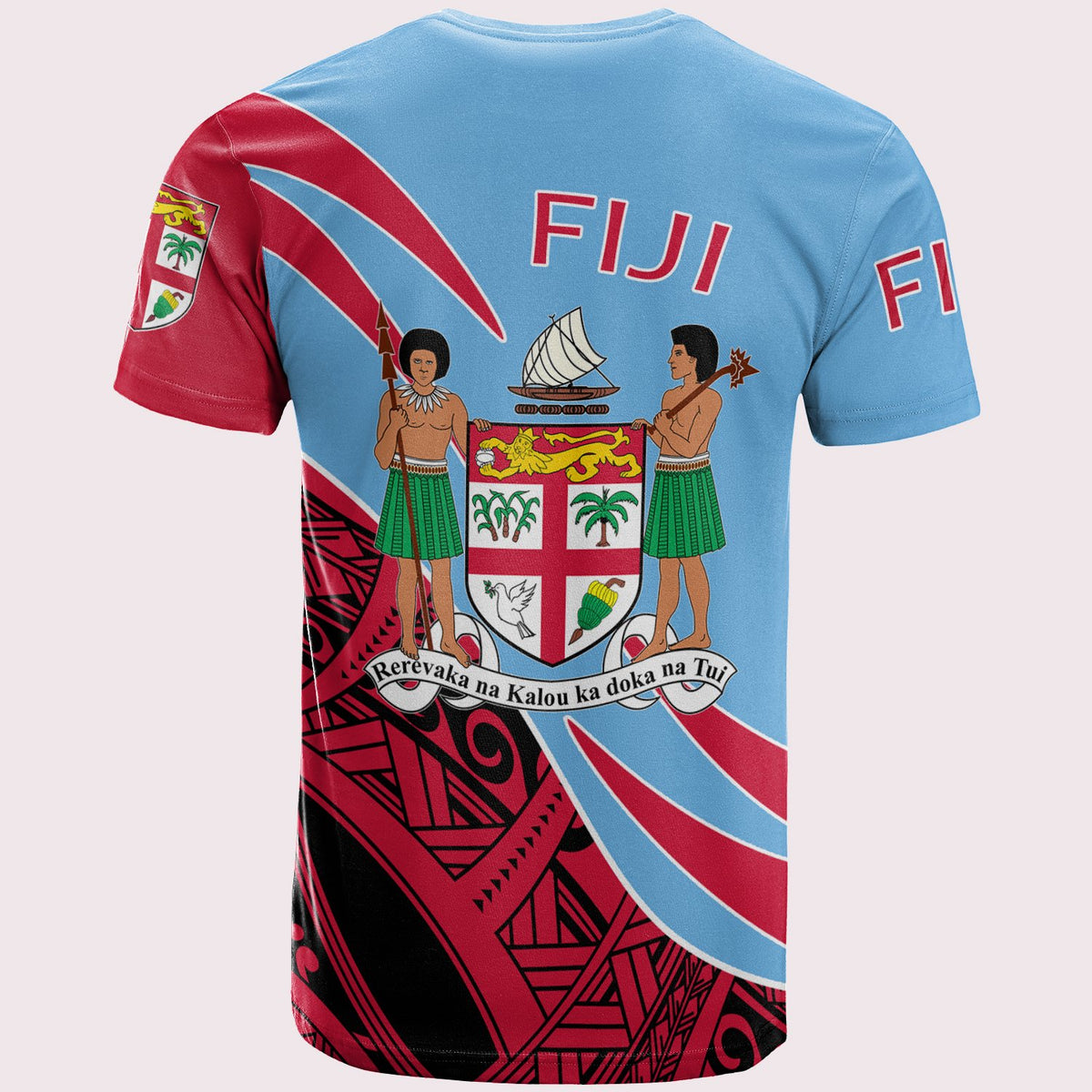 FiJi T Shirt Symmetrical Lines - Polynesian Pride