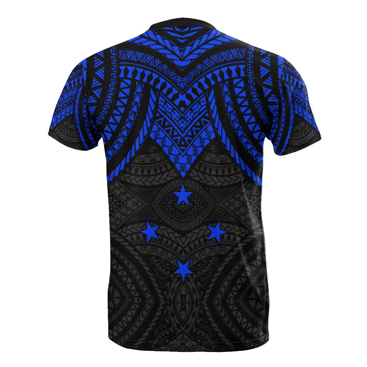 Federated States of Micronesia T Shirt Micronesian Pattern Blue Armor Style - Polynesian Pride