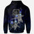 Palau Polynesian Zip up Hoodie Blue Turtle Couple - Polynesian Pride