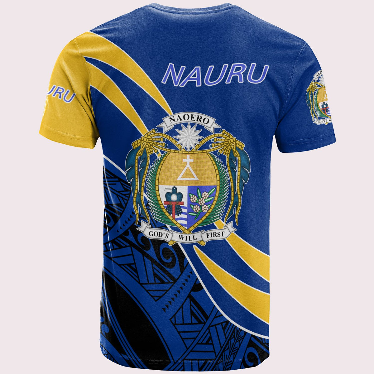 Nauru T Shirt Symmetrical Lines - Polynesian Pride